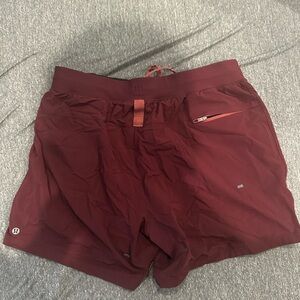 lululemon athletica Maroon Athletic Shorts